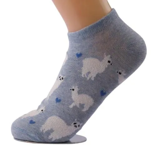 Alpaca Love Ankle Height Cotton Socks