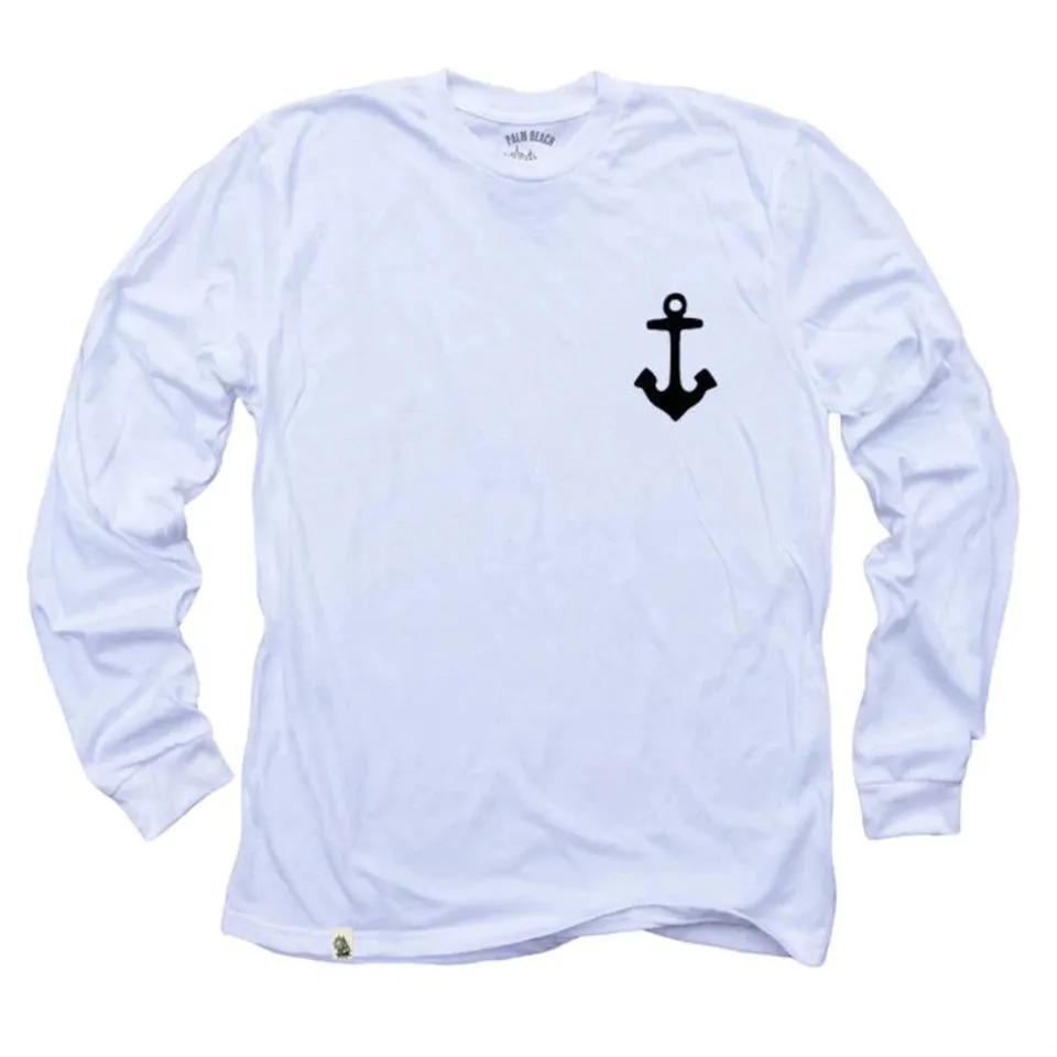 Anchor Long Sleeve Light Shirt (w/ Free Necklace)