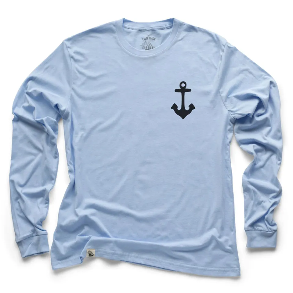 Anchor Long Sleeve Light Shirt (w/ Free Necklace)