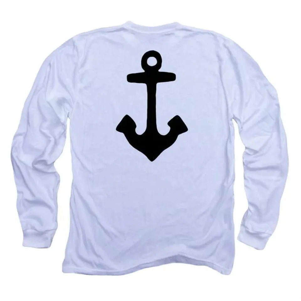 Anchor Long Sleeve Light Shirt (w/ Free Necklace)