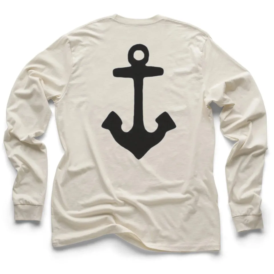 Anchor Long Sleeve Light Shirt (w/ Free Necklace)