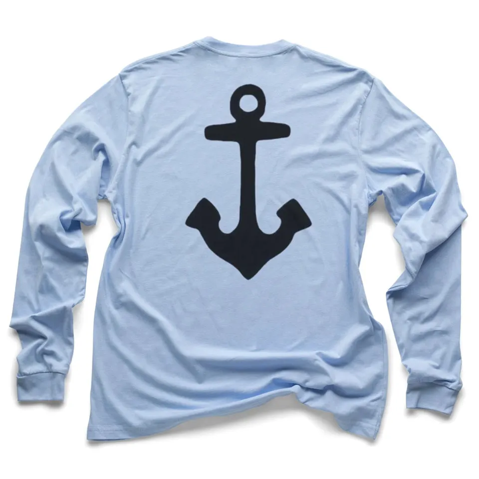 Anchor Long Sleeve Light Shirt (w/ Free Necklace)