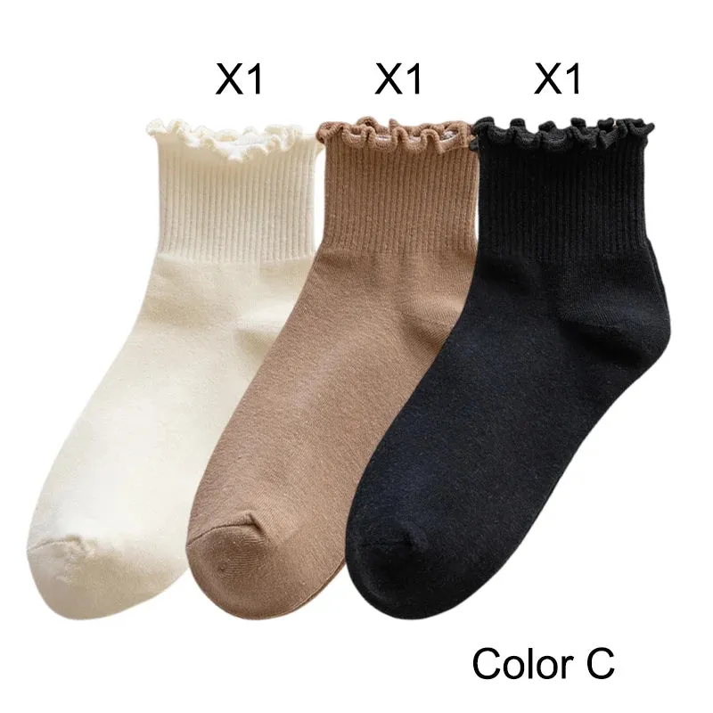 Ankle Ruffle Sock 3 Pack