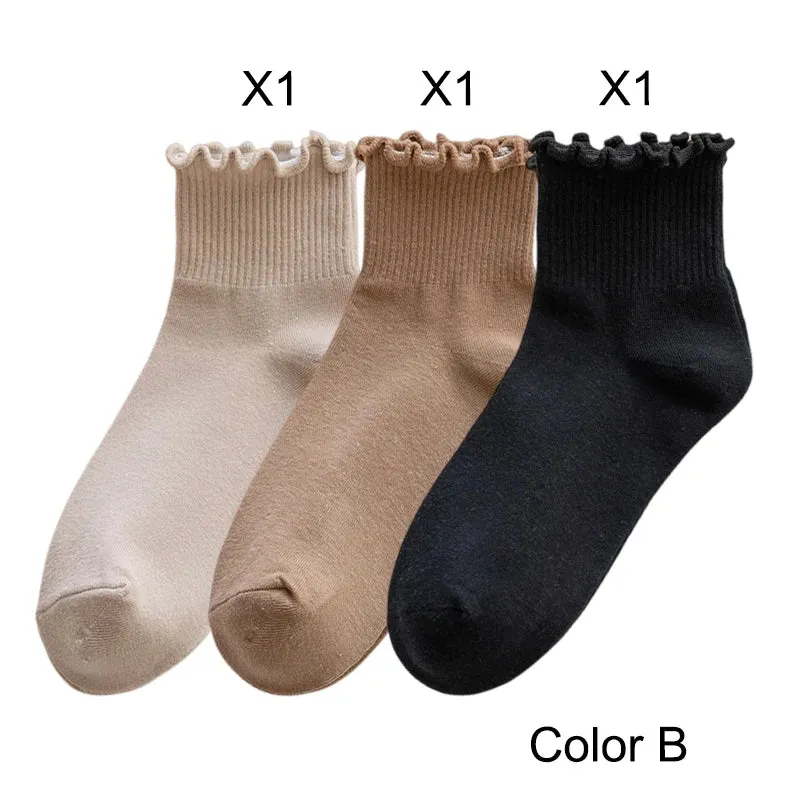 Ankle Ruffle Sock 3 Pack