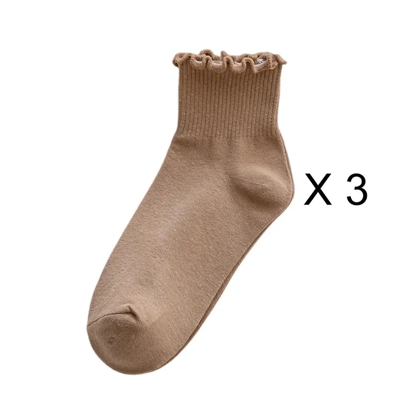 Ankle Ruffle Sock 3 Pack