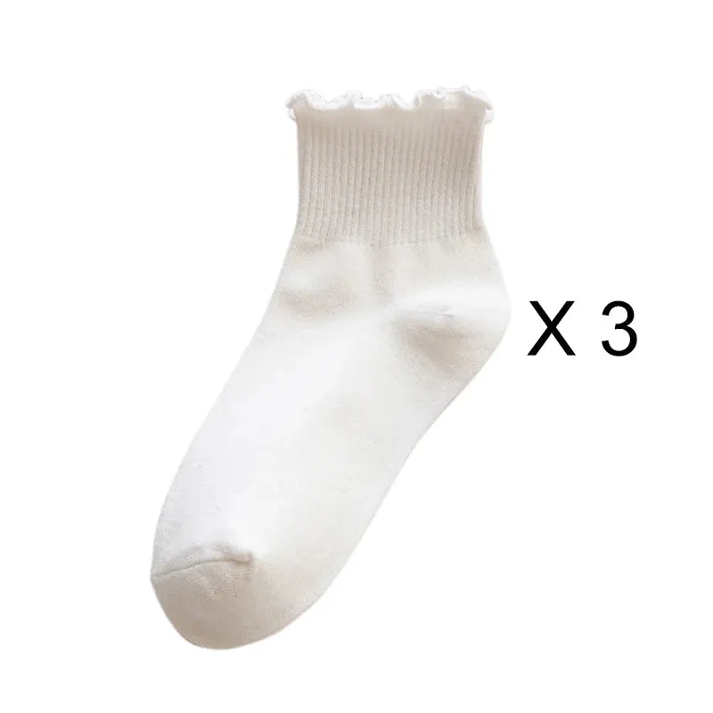 Ankle Ruffle Sock 3 Pack