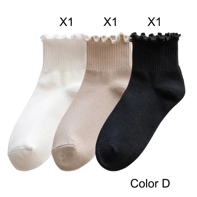 Ankle Ruffle Sock 3 Pack