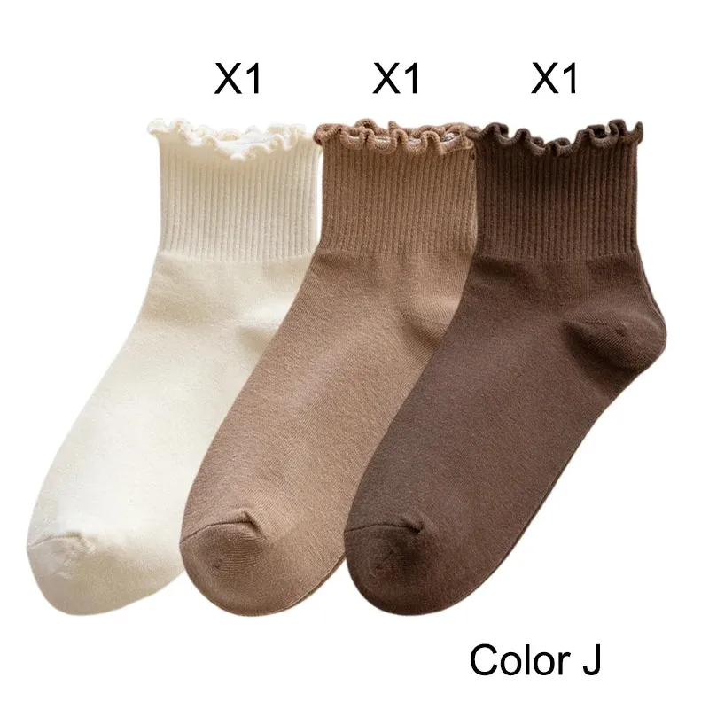 Ankle Ruffle Sock 3 Pack