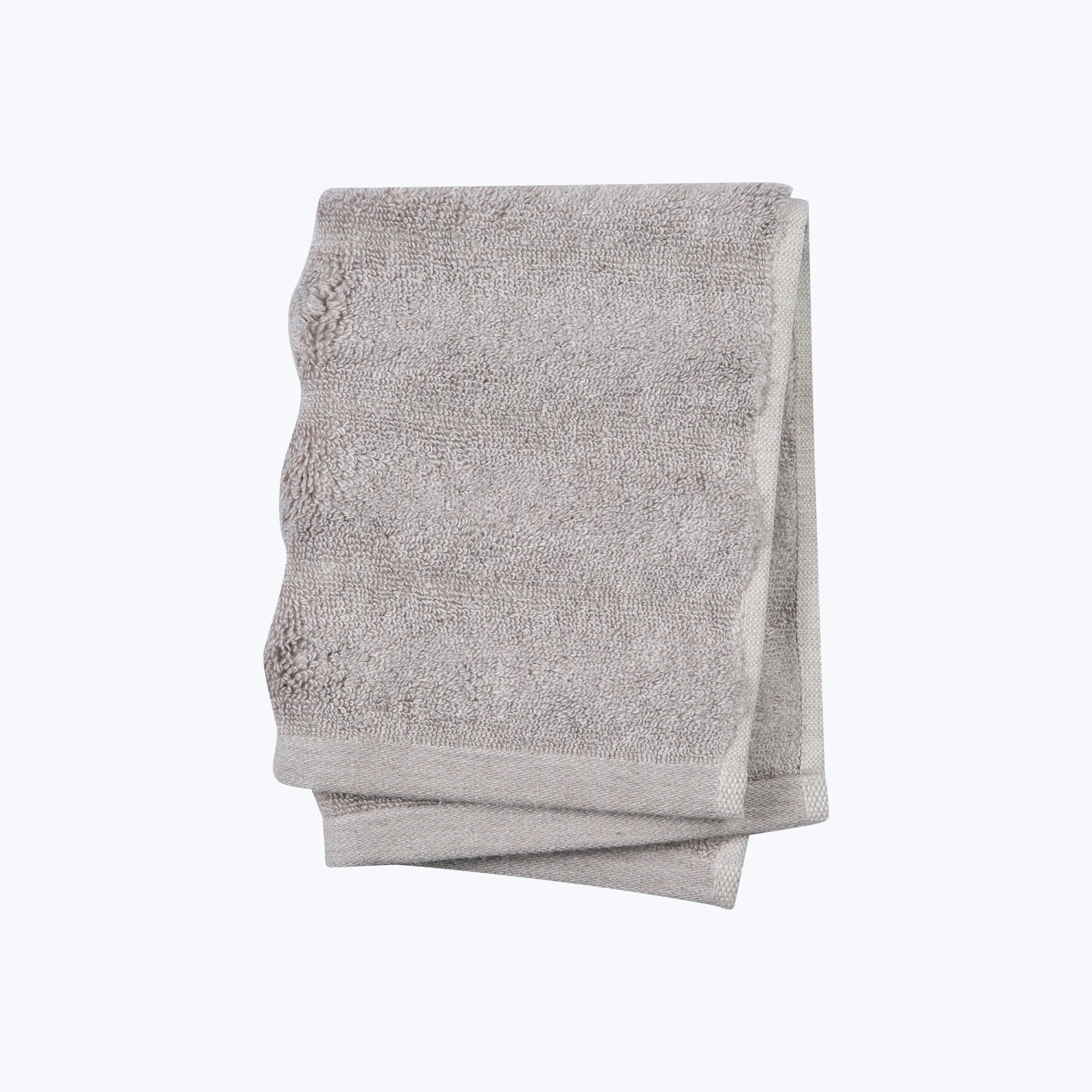 Ash Ribbed Washcloth