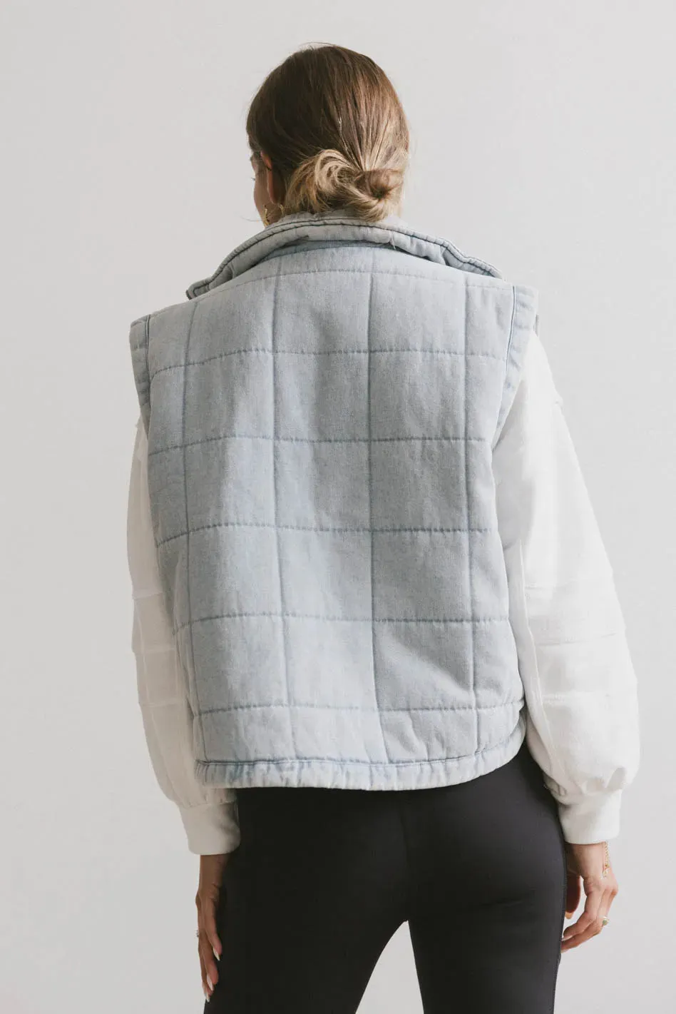 Audren Quilted Denim Vest - FINAL SALE