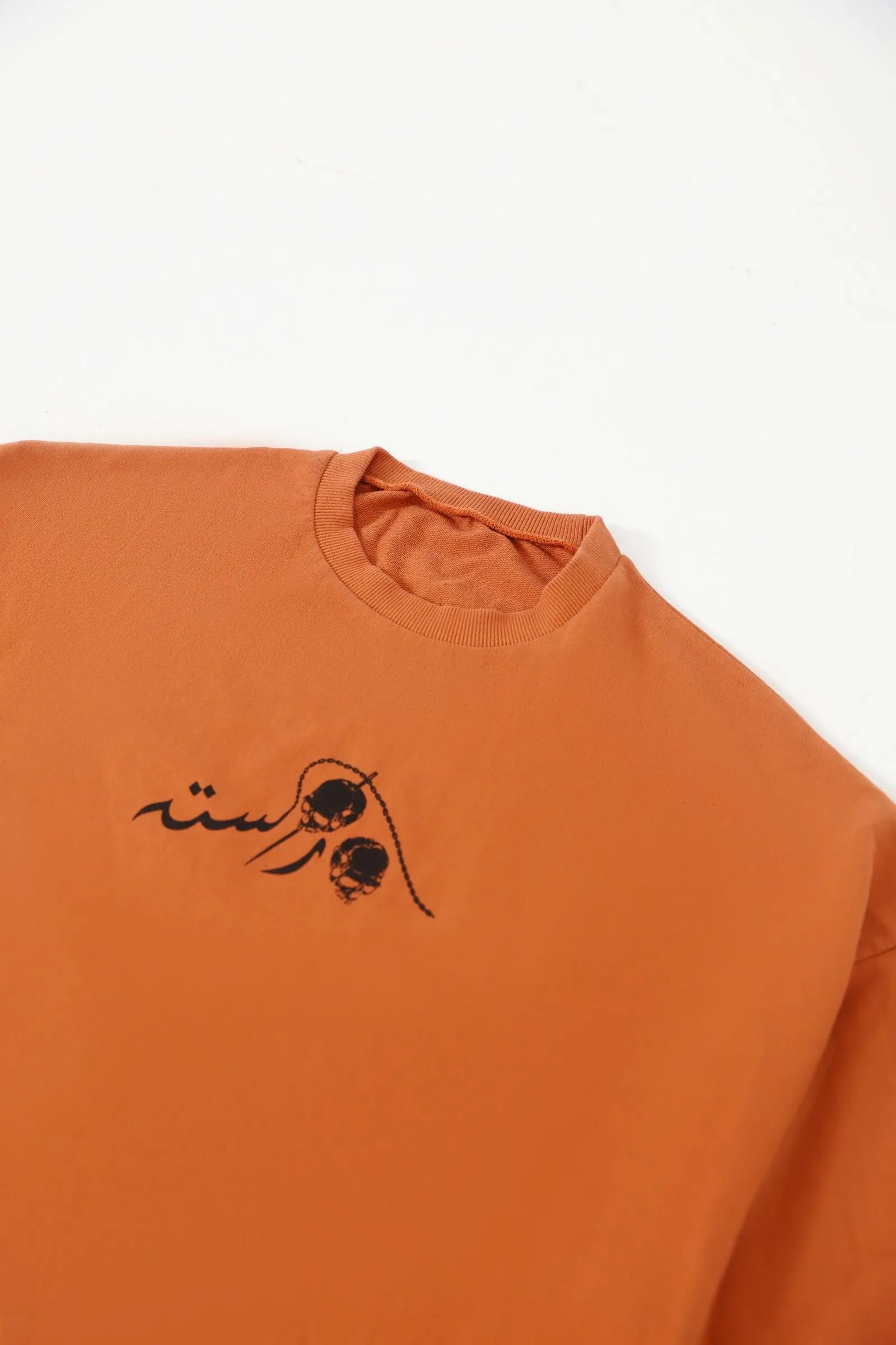 BASIC RUST ORANGE LOGO T SHIRT