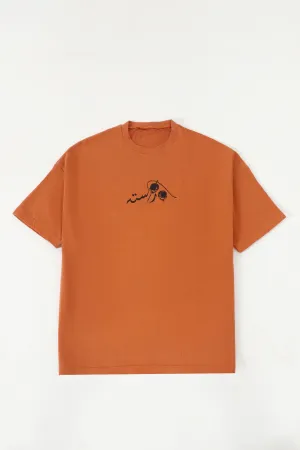 BASIC RUST ORANGE LOGO T SHIRT