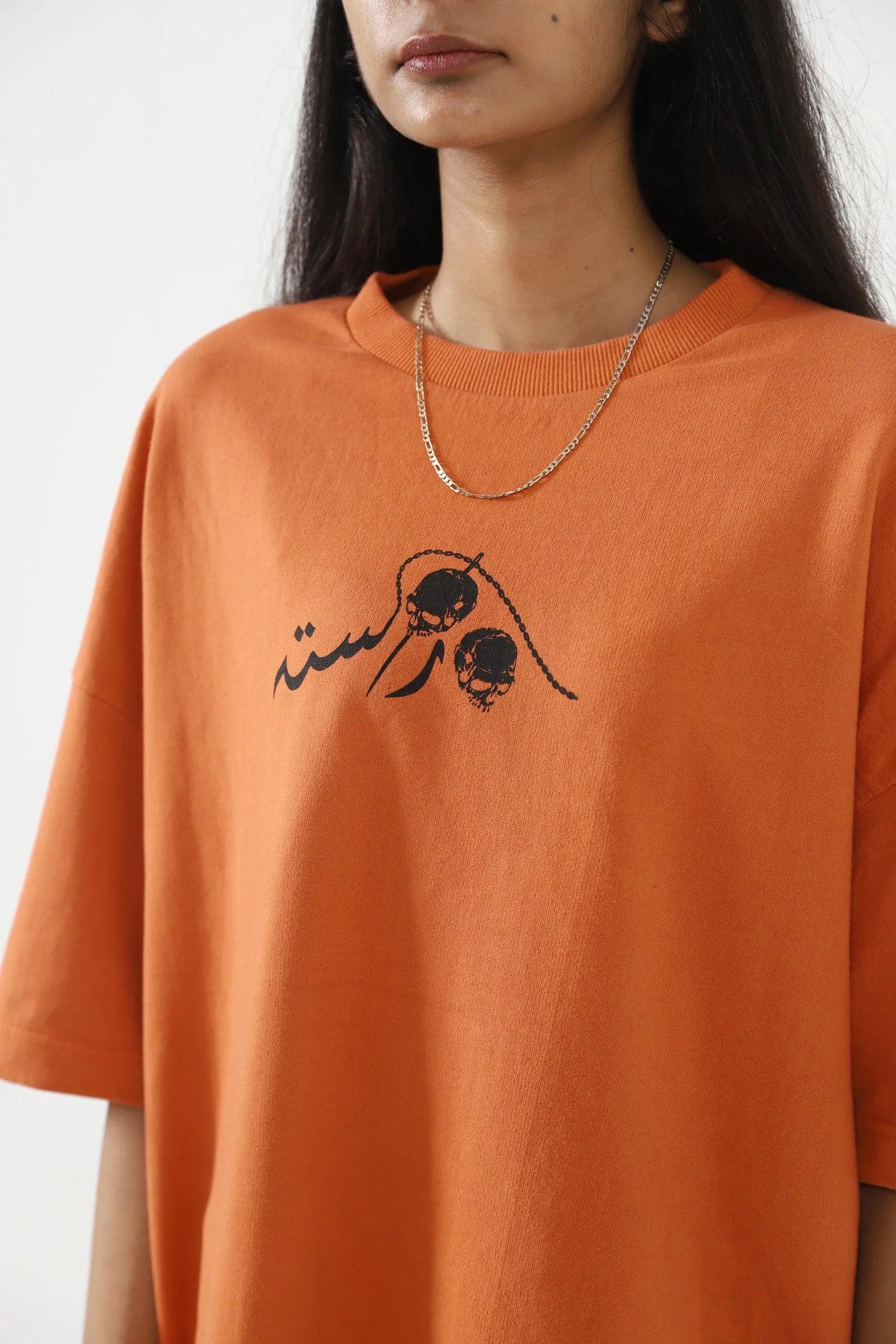 BASIC RUST ORANGE LOGO T SHIRT