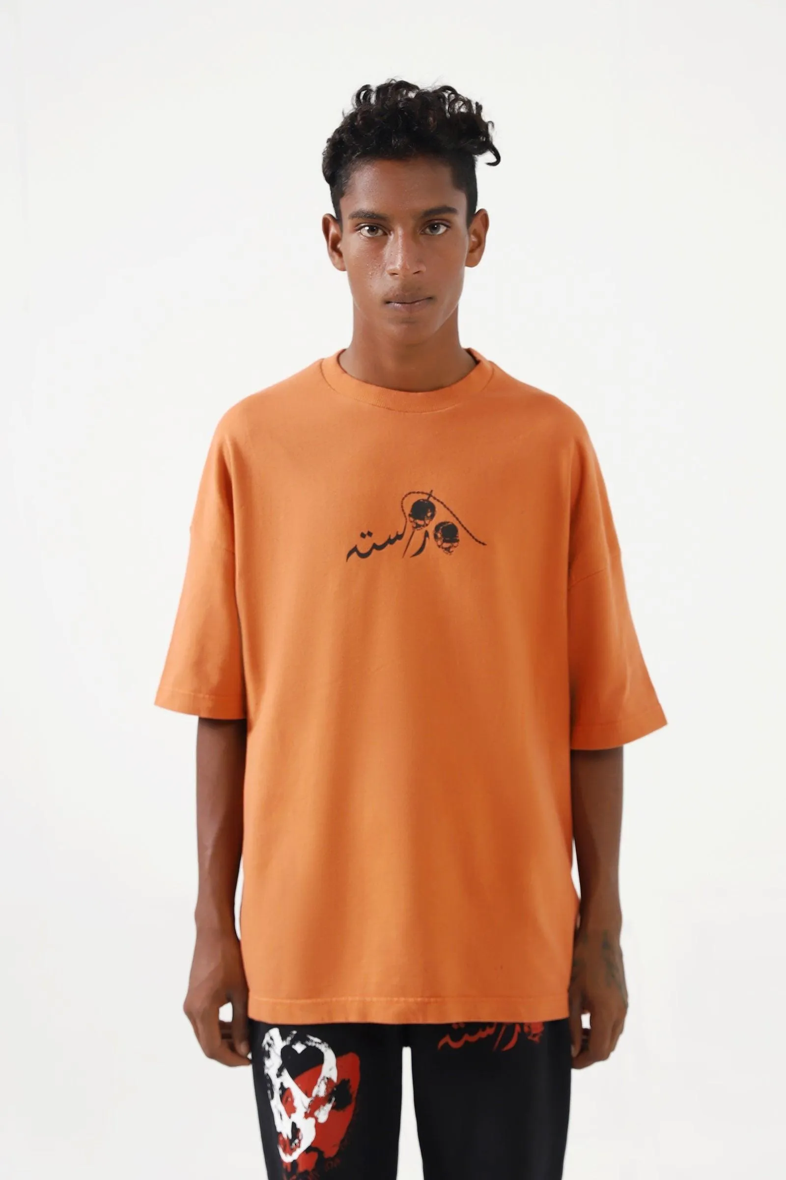 BASIC RUST ORANGE LOGO T SHIRT