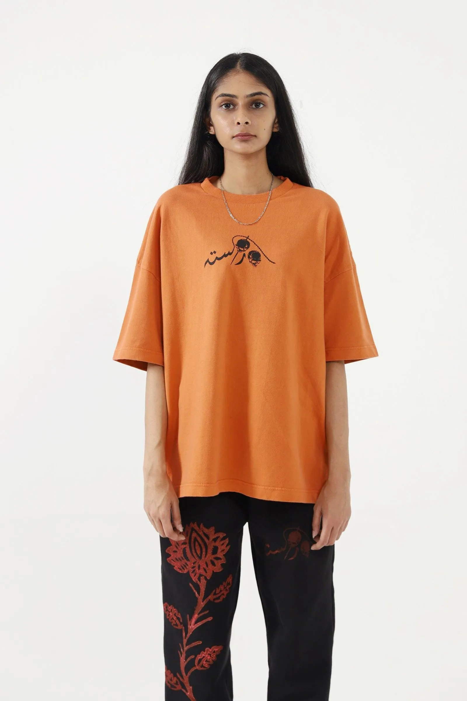 BASIC RUST ORANGE LOGO T SHIRT