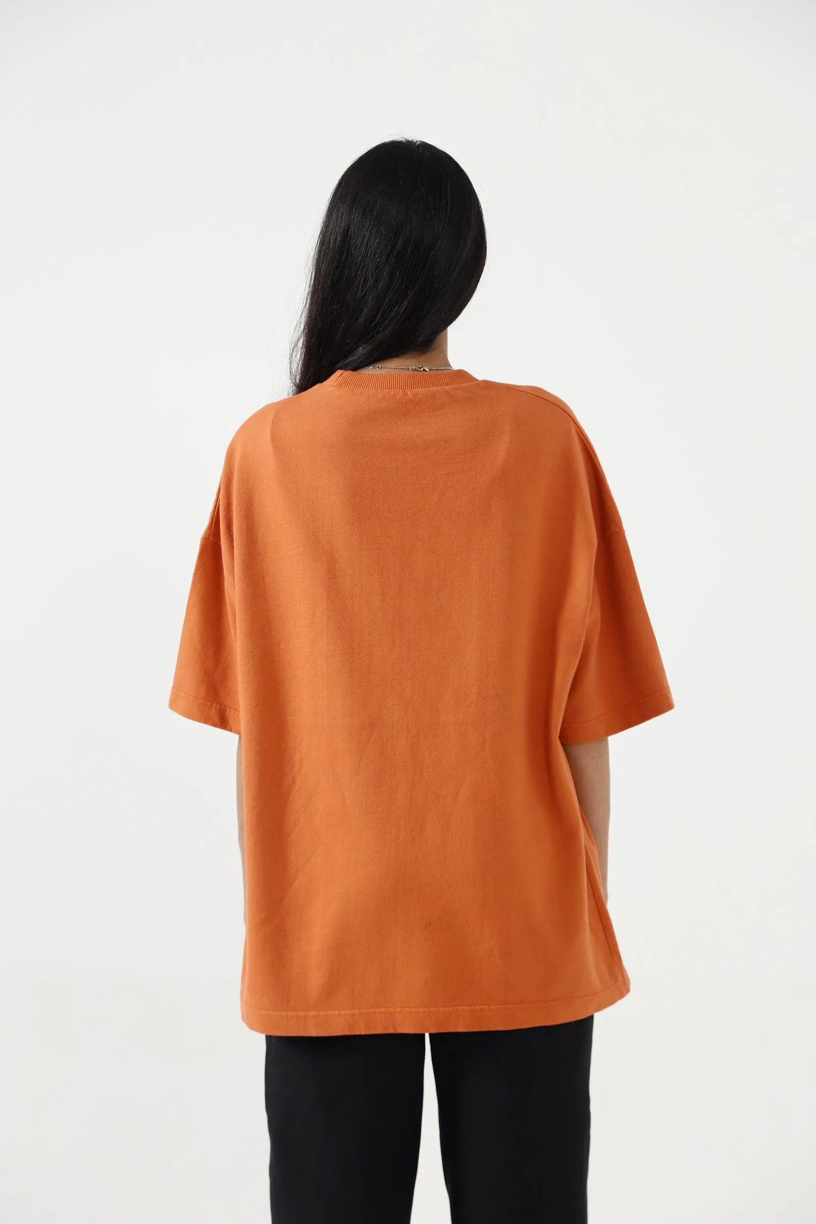 BASIC RUST ORANGE LOGO T SHIRT