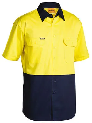 Bisley Hi Vis Cool Lightweight Drill Shirt - Short Sleeve (BS1895)