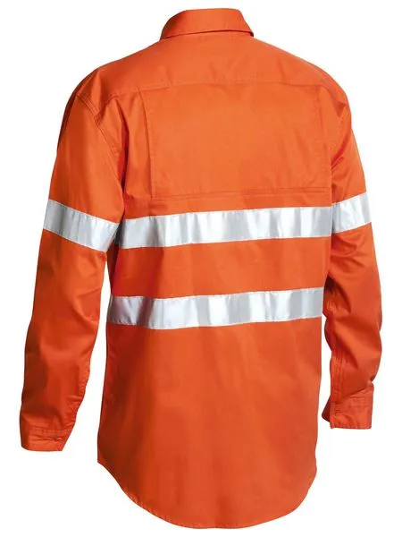 Bisley Taped Hi Vis Cool Lightweight Drill Shirt - Long Sleeve (BS6897)