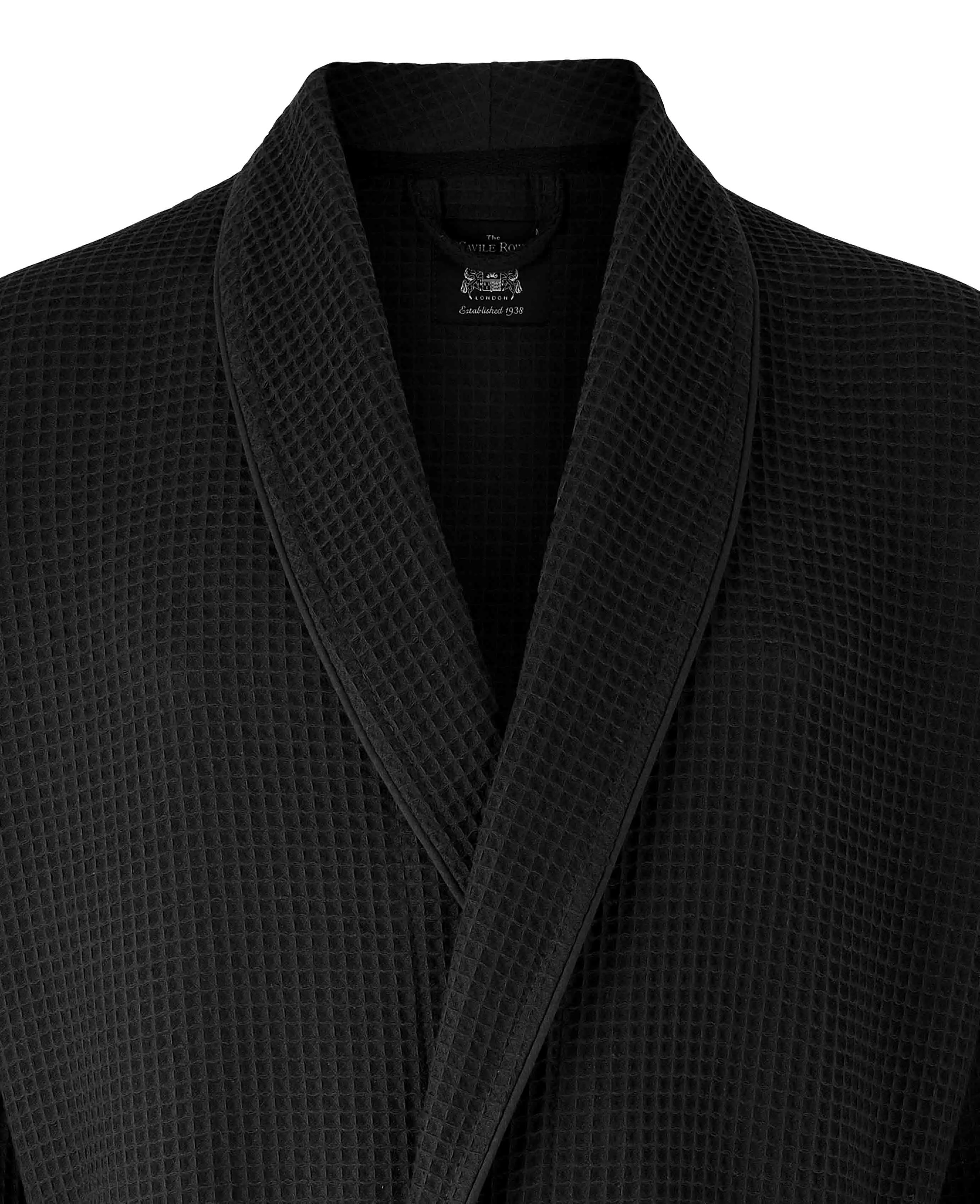 Black Waffle Dressing Gown