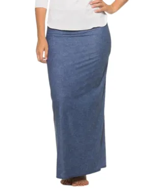 BSB-LS Basic A Line Denim Maxi Swim Skirt