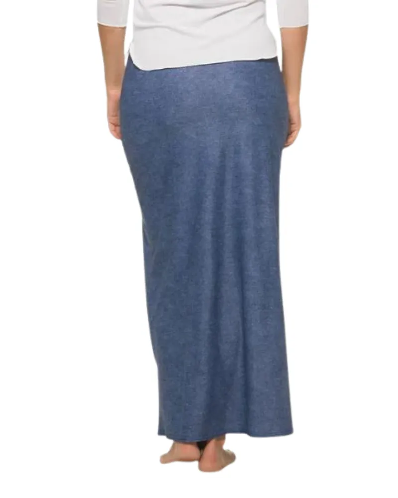 BSB-LS Basic A Line Denim Maxi Swim Skirt