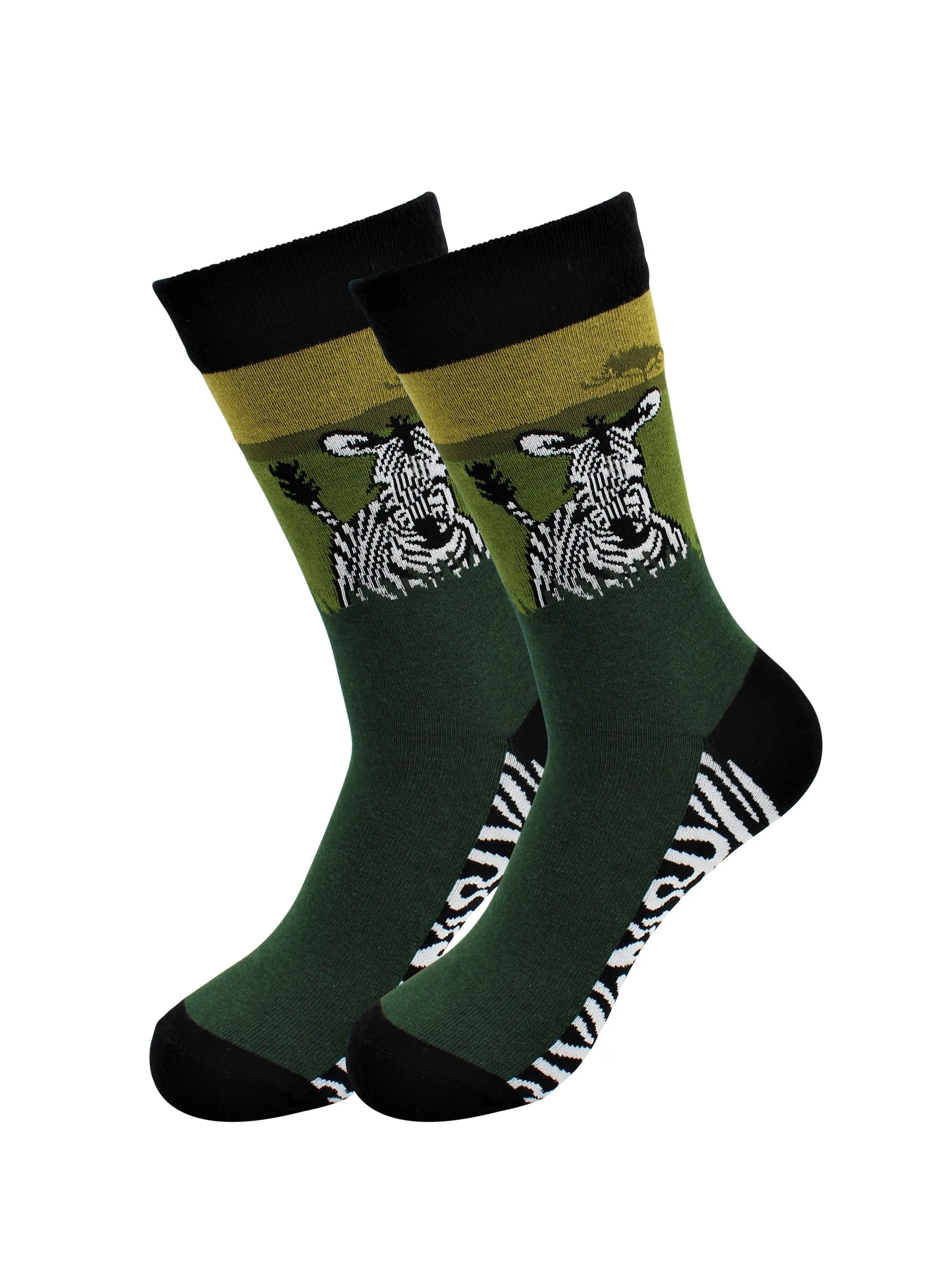 Casual Designer Trending Animal Socks - Zebra - for Men and Women