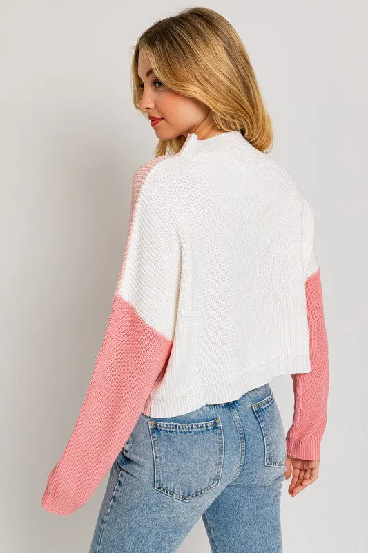 Color Block Oversize Sweater