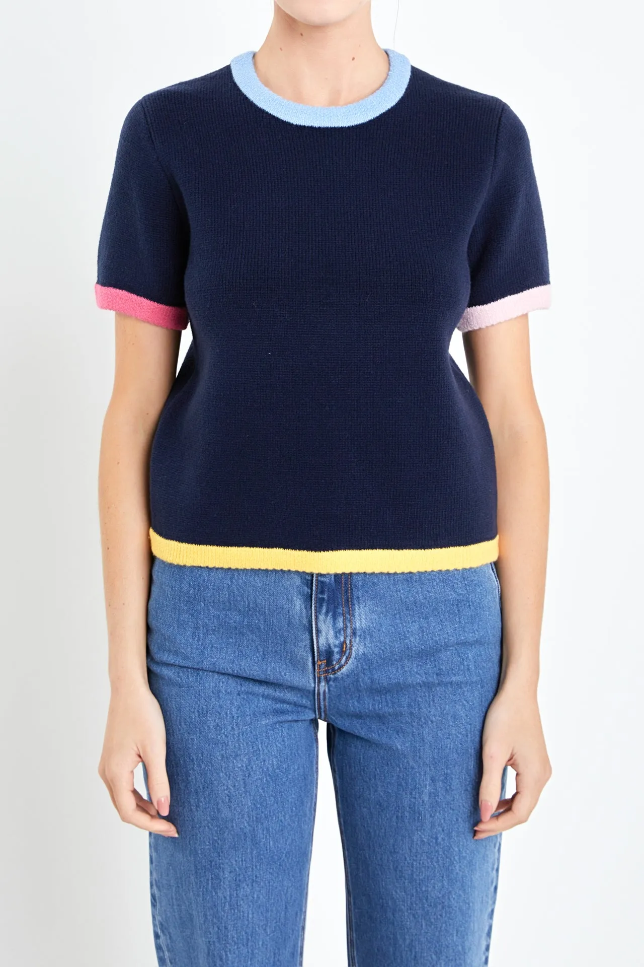 Color Block Sweater Top