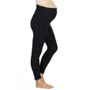 Cotton Maternity Leggings - Black (XS)