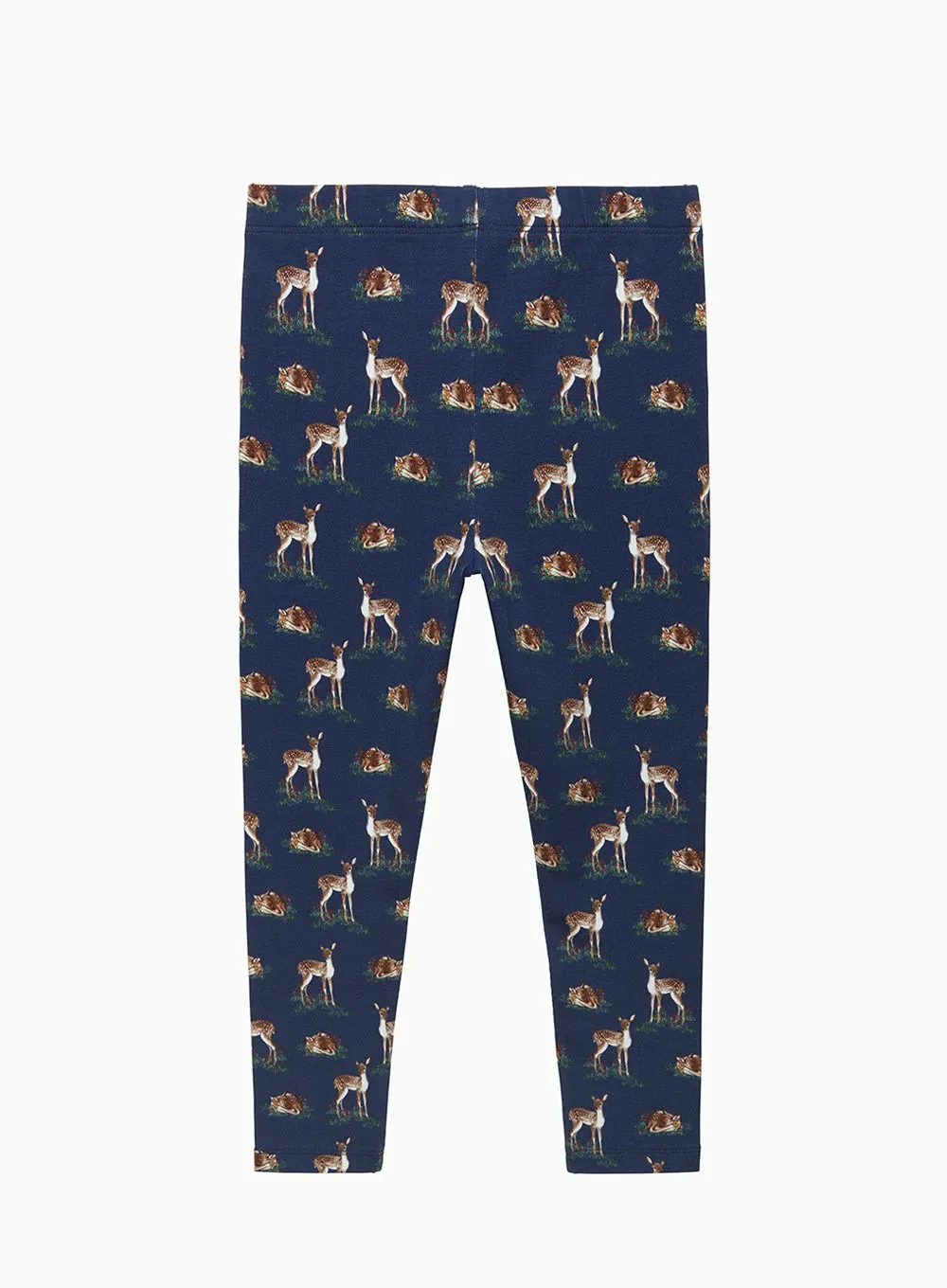 Deer Jersey Leggings in Navy