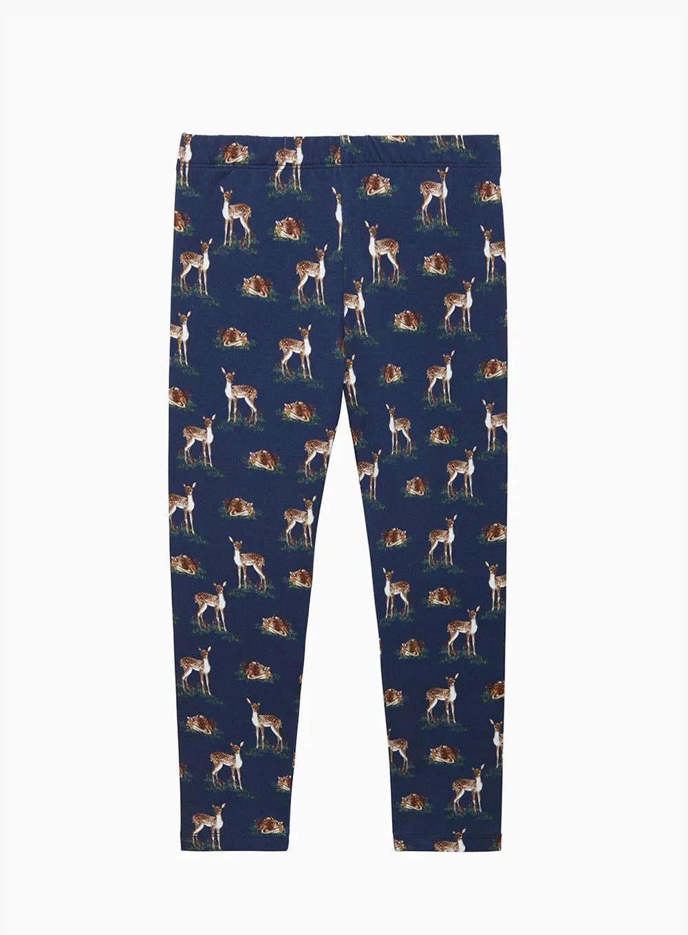 Deer Jersey Leggings in Navy