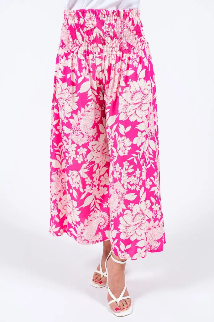 Divine Floral Wide Leg Viscose Pant (PL169F)