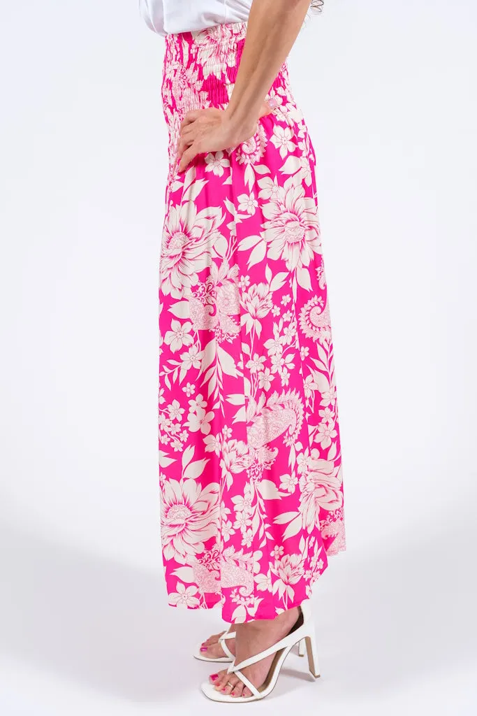 Divine Floral Wide Leg Viscose Pant (PL169F)