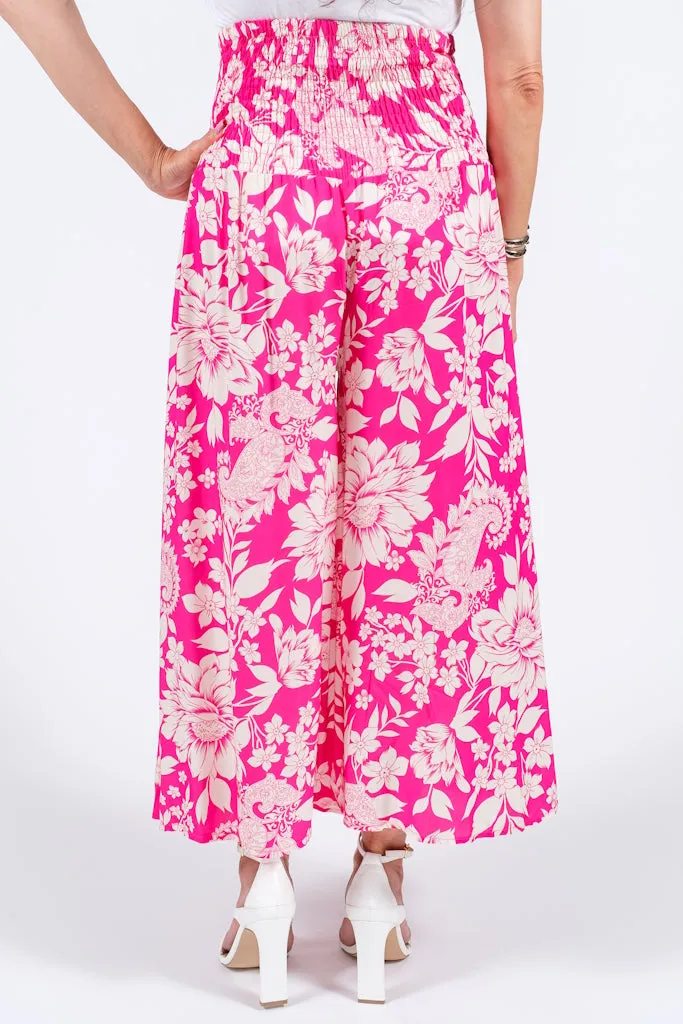 Divine Floral Wide Leg Viscose Pant (PL169F)