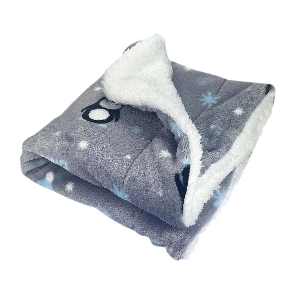 Double Layered Ultra Thick Plush Penguins Blanket