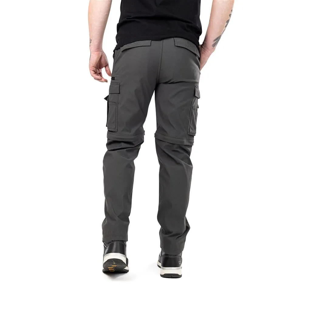 DuraDrive Olive/Charcoal 98% Nylon 2% Spandex Waistband: FLEX PRO Elastic ELEVATE Convertible Cargo Work Pant