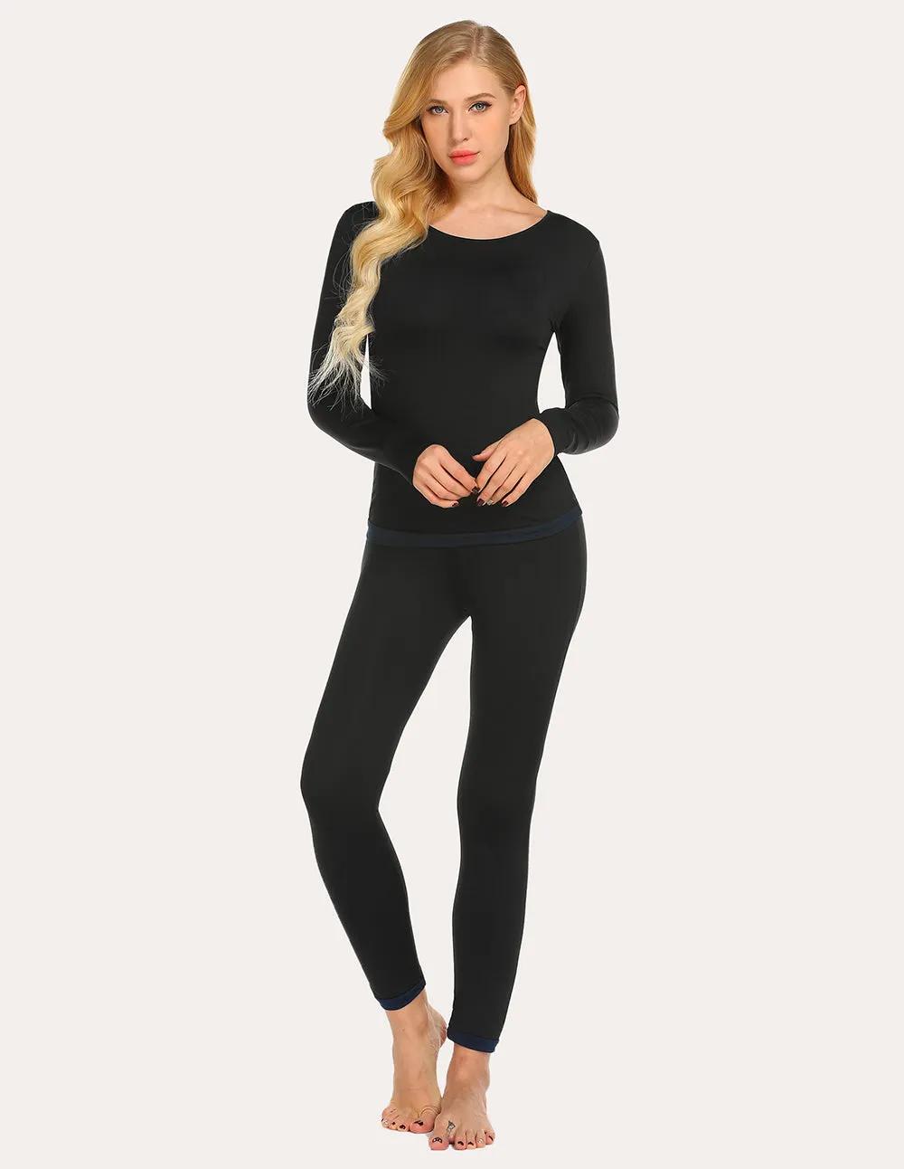 Ekouaer Fleece Lined Winter Thermal Sleepwear (US Only)