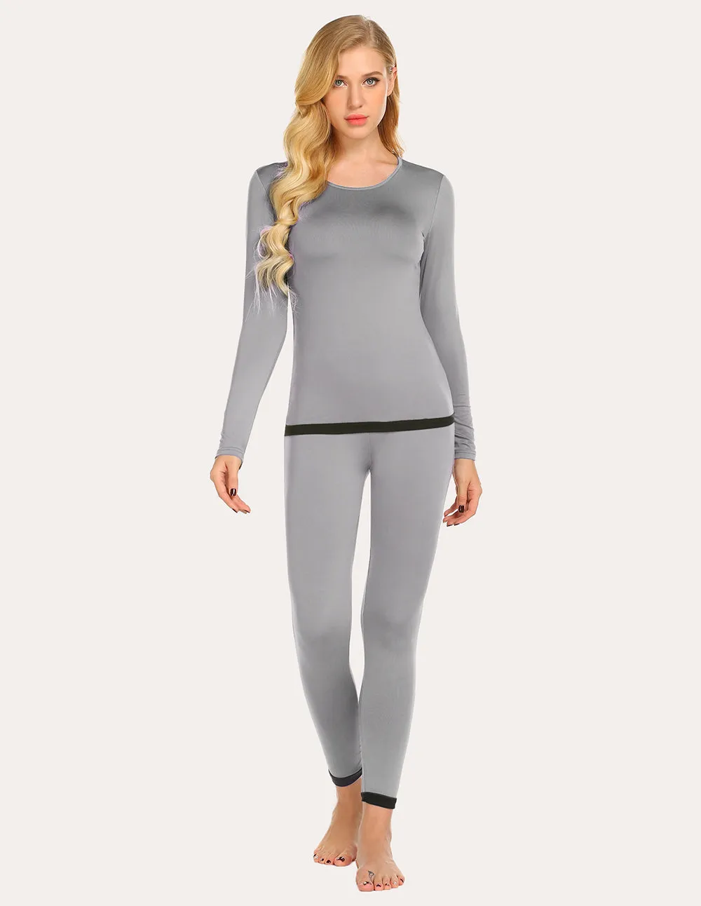 Ekouaer Fleece Lined Winter Thermal Sleepwear (US Only)