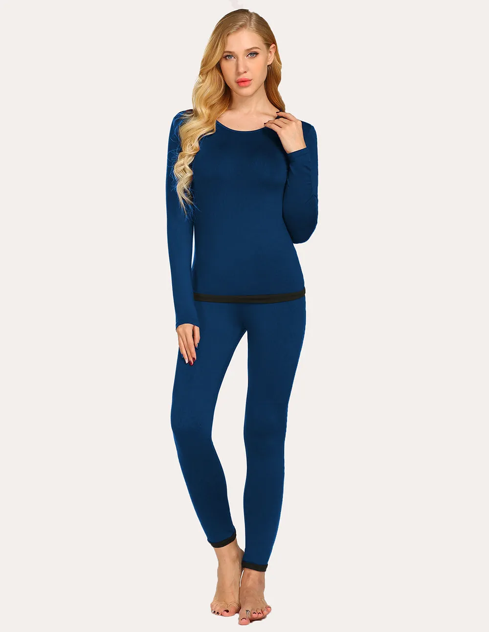 Ekouaer Fleece Lined Winter Thermal Sleepwear (US Only)