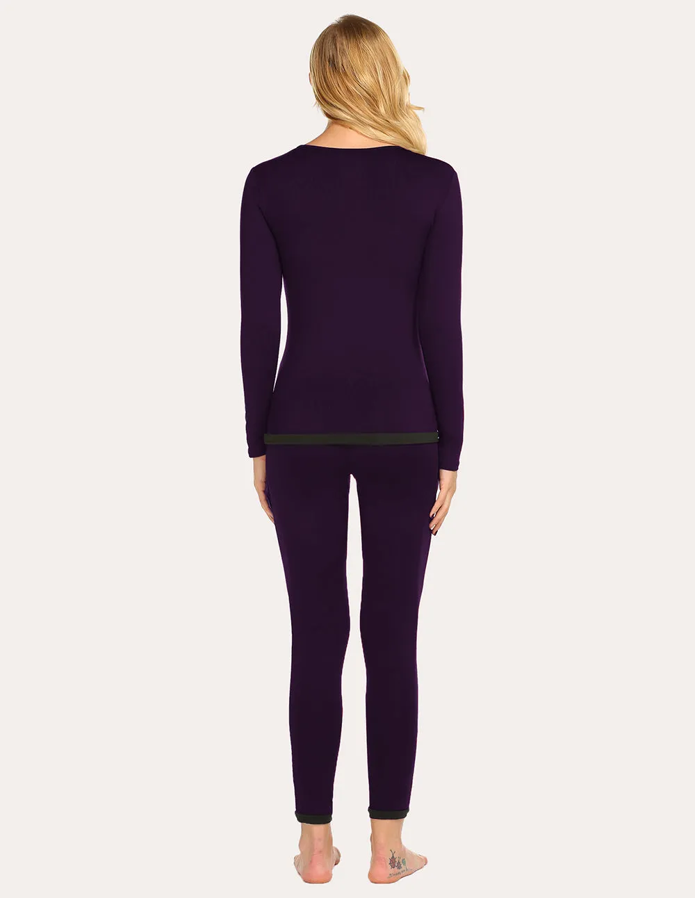 Ekouaer Fleece Lined Winter Thermal Sleepwear (US Only)