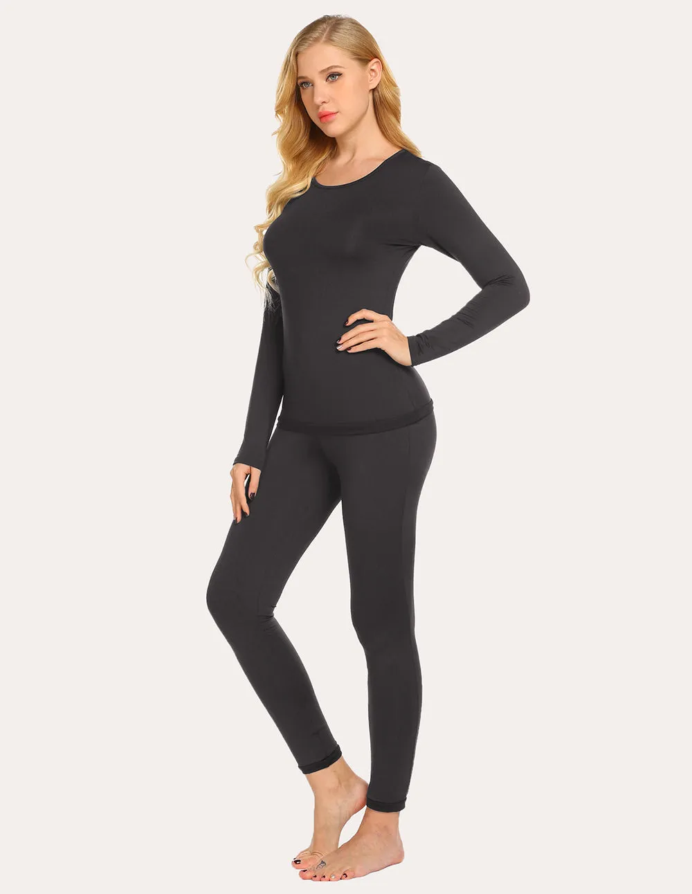 Ekouaer Fleece Lined Winter Thermal Sleepwear (US Only)