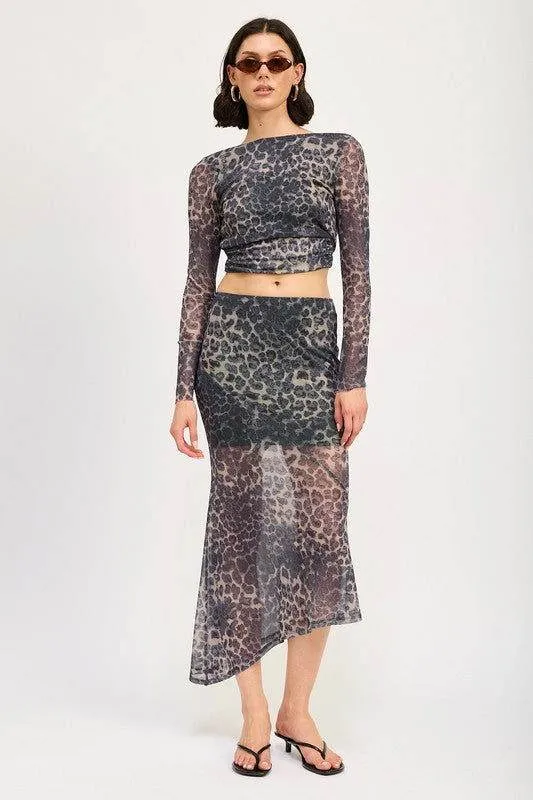 Emory Park Printed Mermaid Maxi Skirt