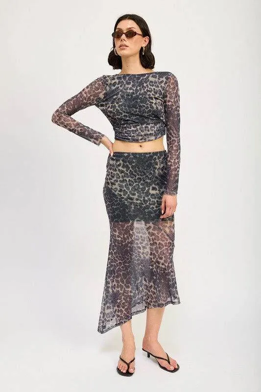 Emory Park Printed Mermaid Maxi Skirt