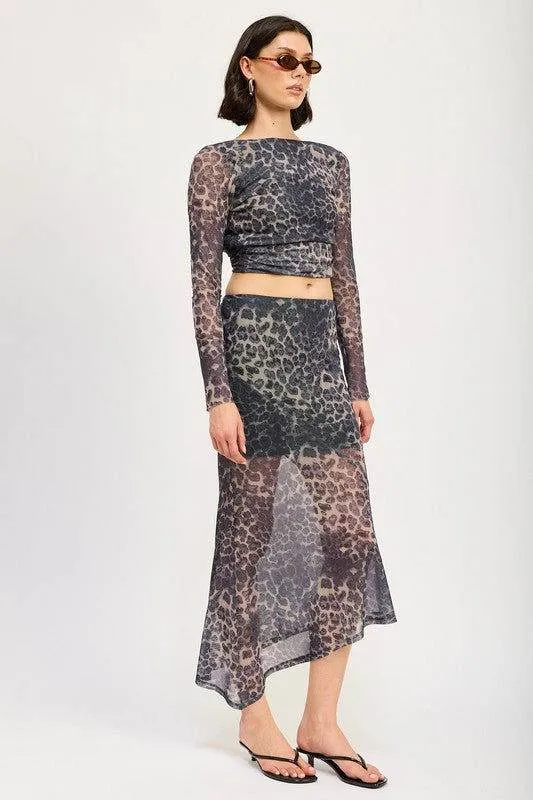 Emory Park Printed Mermaid Maxi Skirt