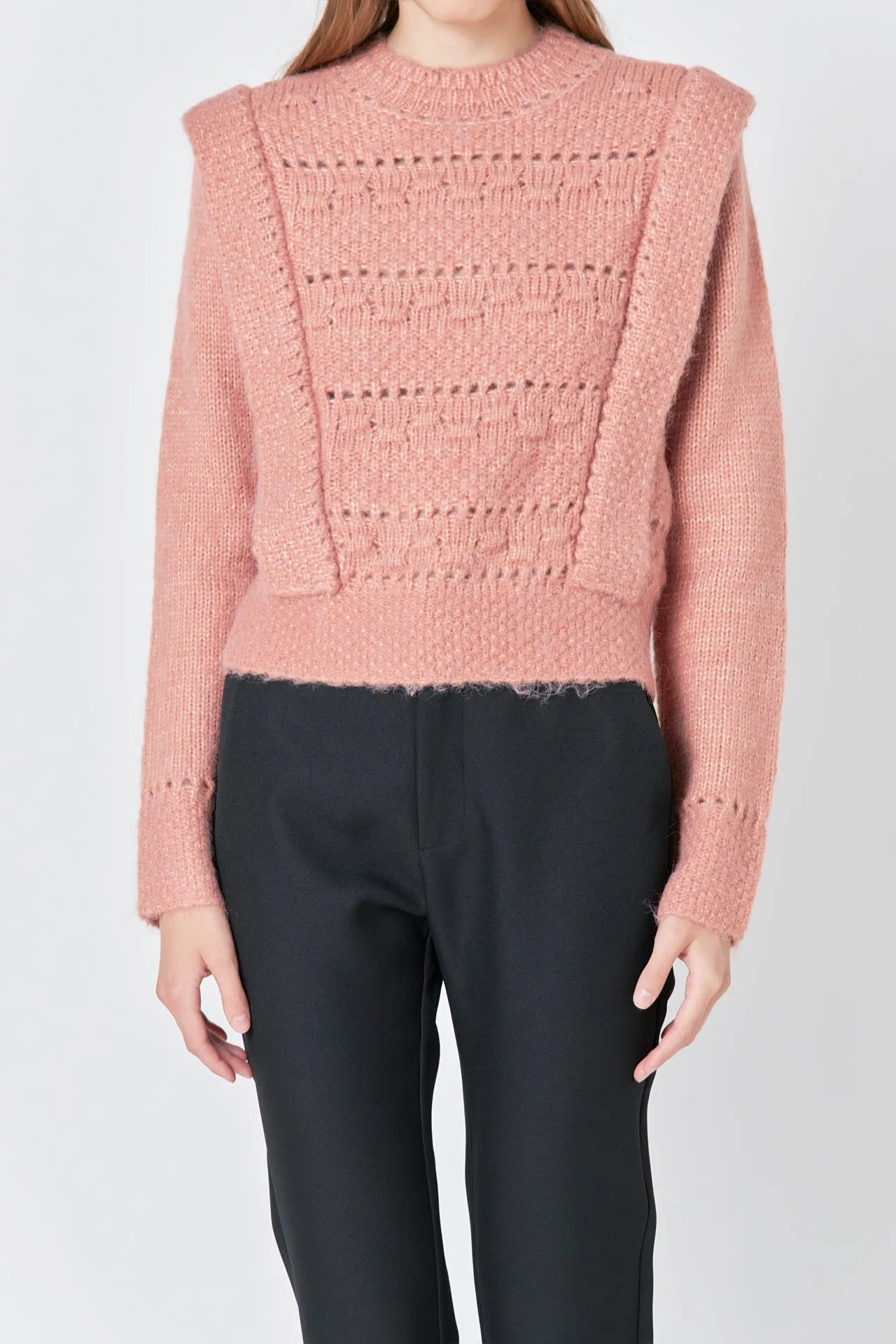 Endless Rose - Chunky Wool Knit Detailed Sweater