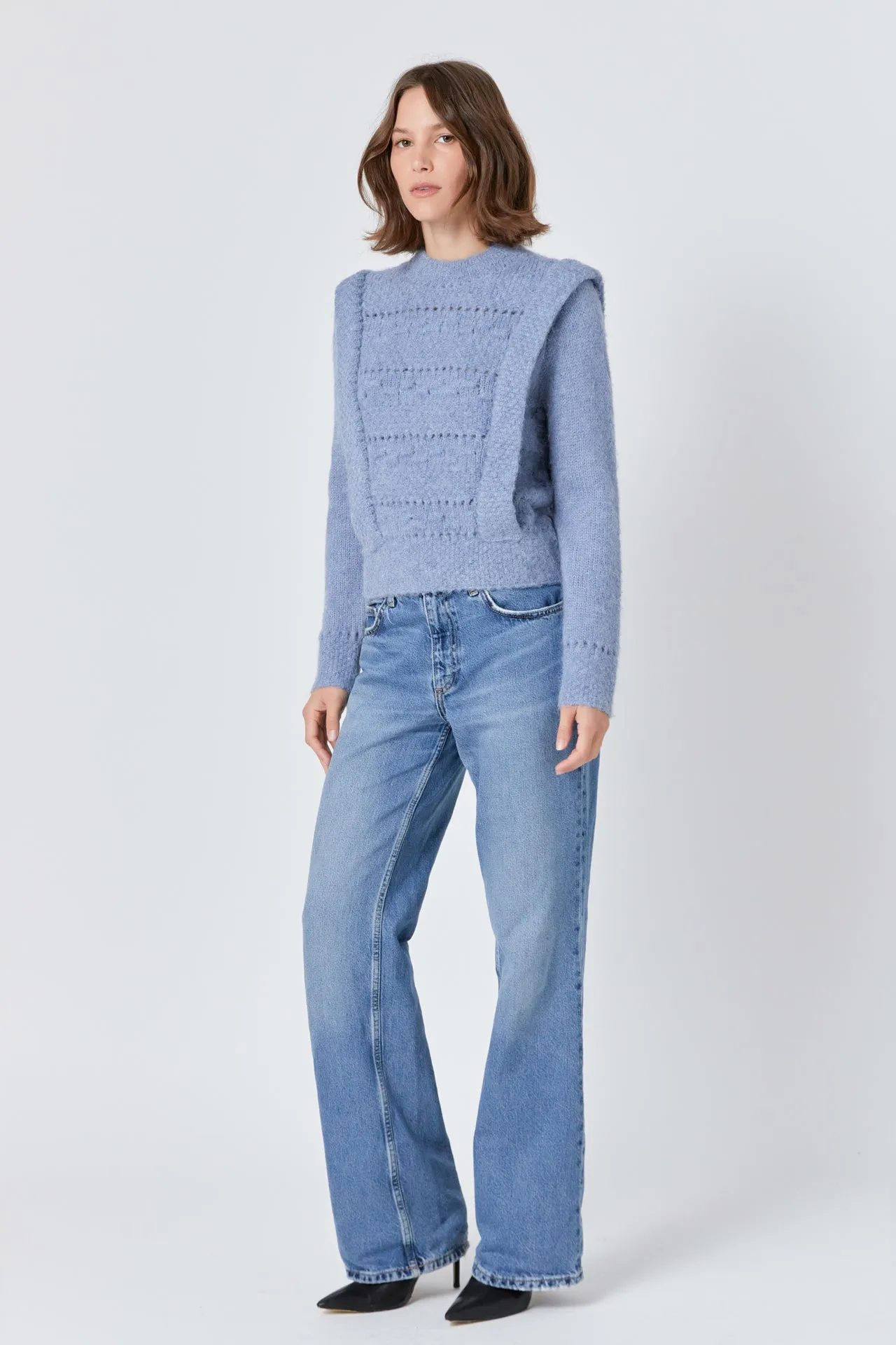 Endless Rose - Chunky Wool Knit Detailed Sweater