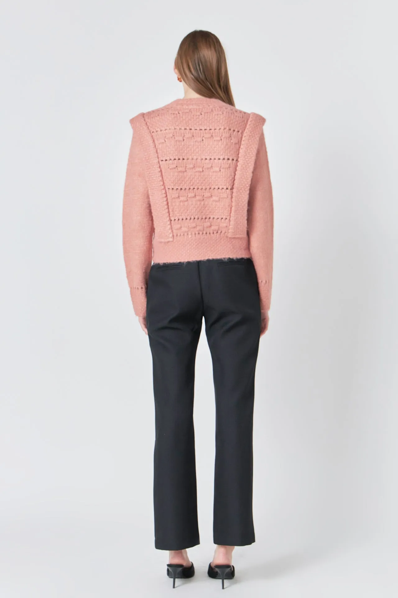 Endless Rose - Chunky Wool Knit Detailed Sweater