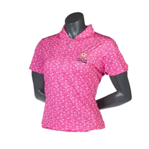 England Captains Womens FJ Polo Floral Print Lisle