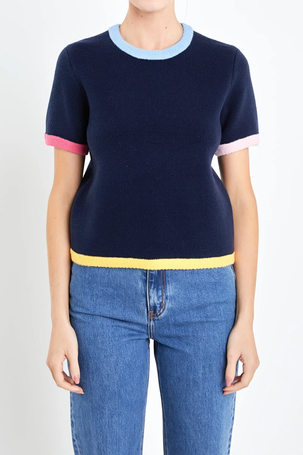 English Factory - Color Block Sweater Top