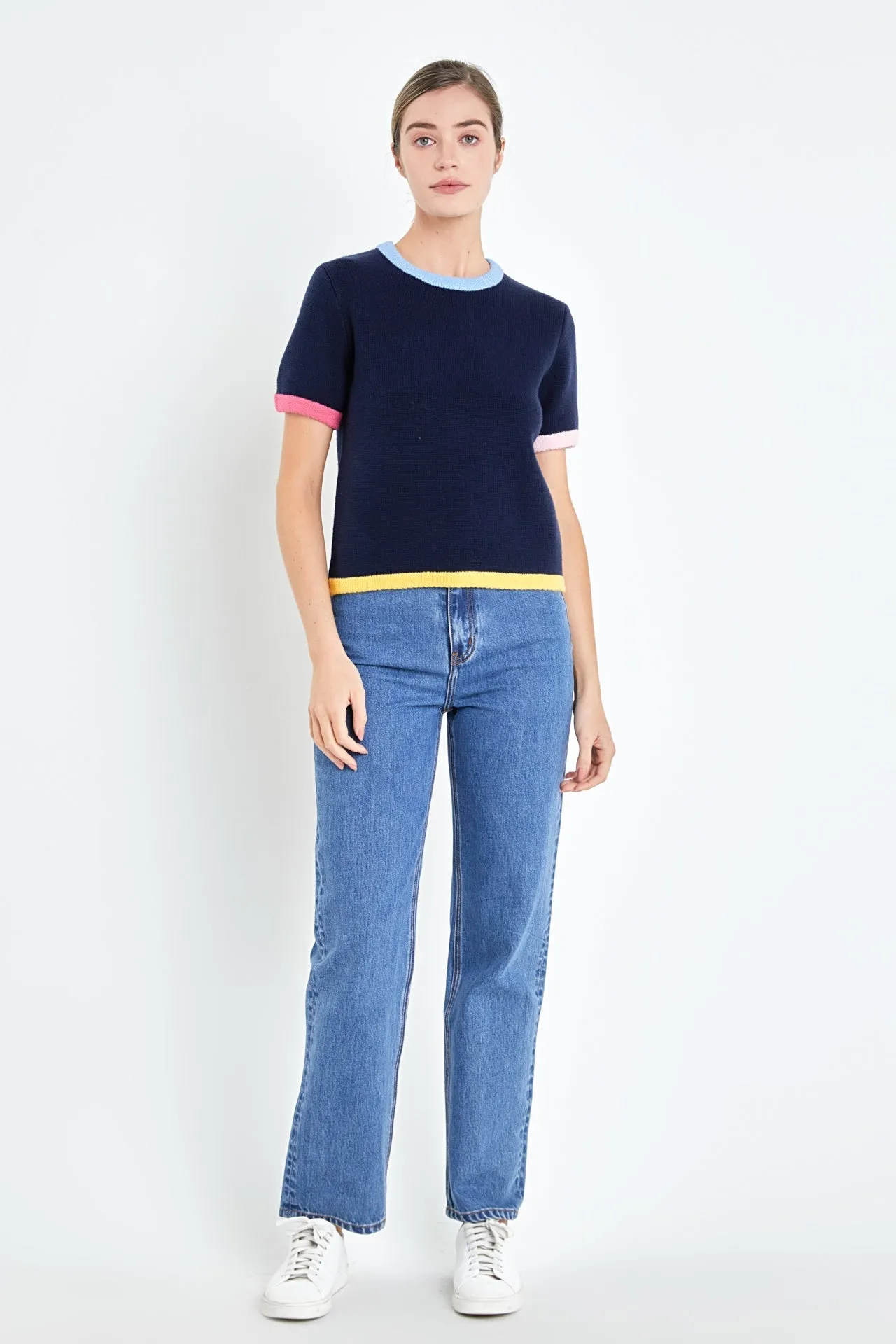 English Factory - Color Block Sweater Top